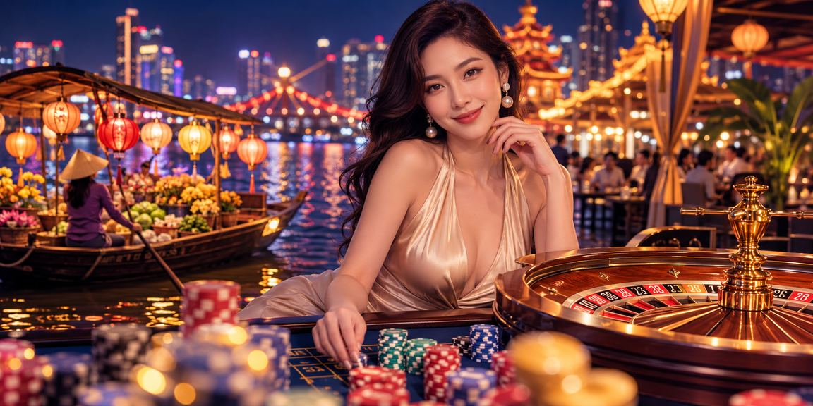 Người chơi Hà Nội tham gia bàn Roulette casino tại chợ đêm náo nhiệt
