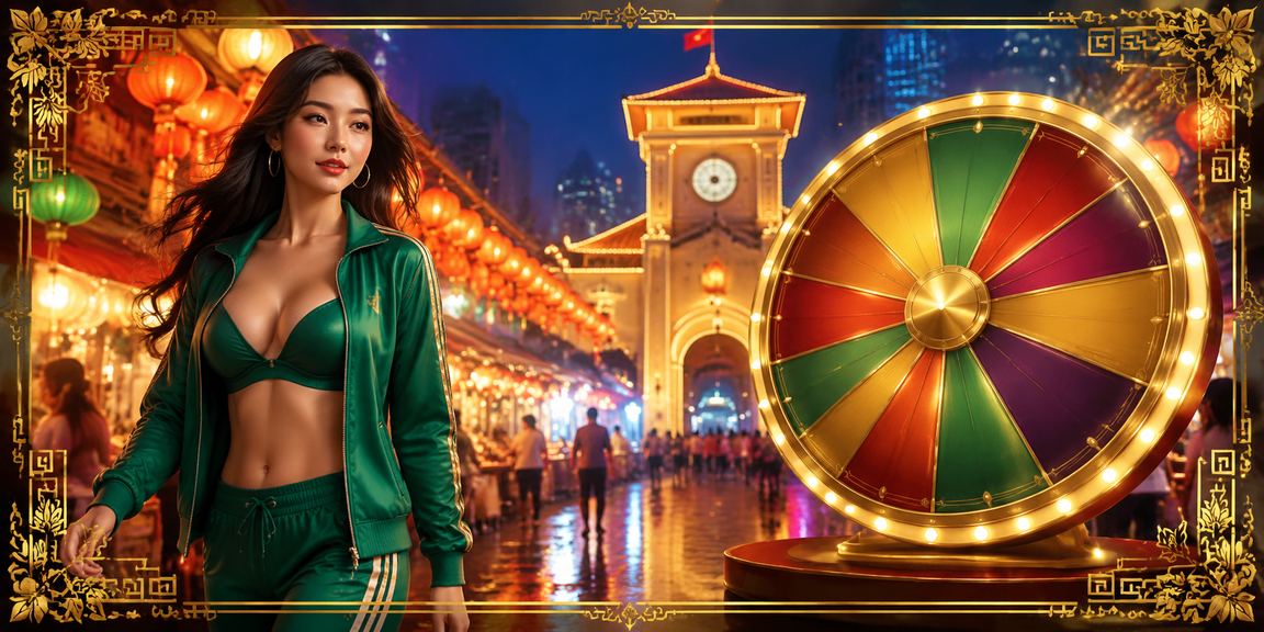 Không khí vui nhộn đêm hội lucky draw tại TP.HCM với màn hình game casino sáng rực